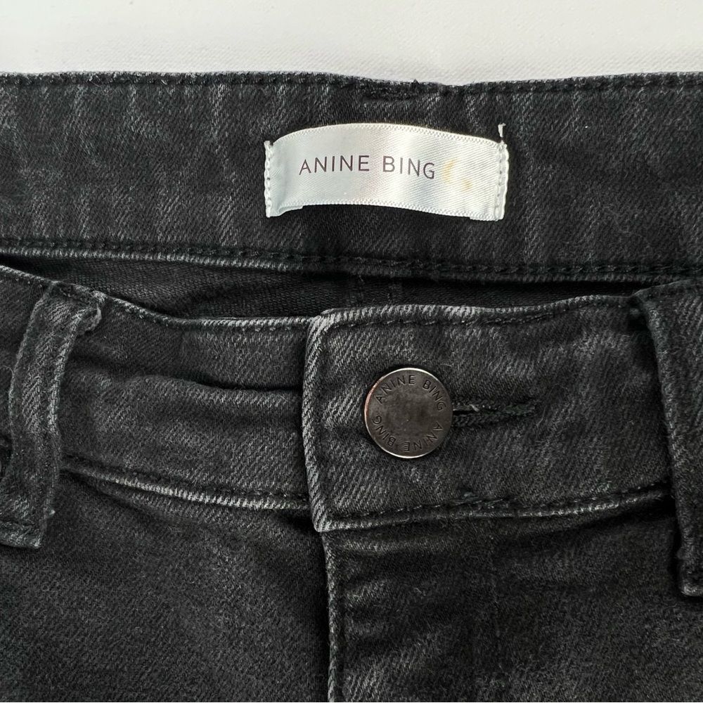 Anine Bing Tatum Black High Rise Skinny Jeans‎ Size 28 - Picture 6 of 8